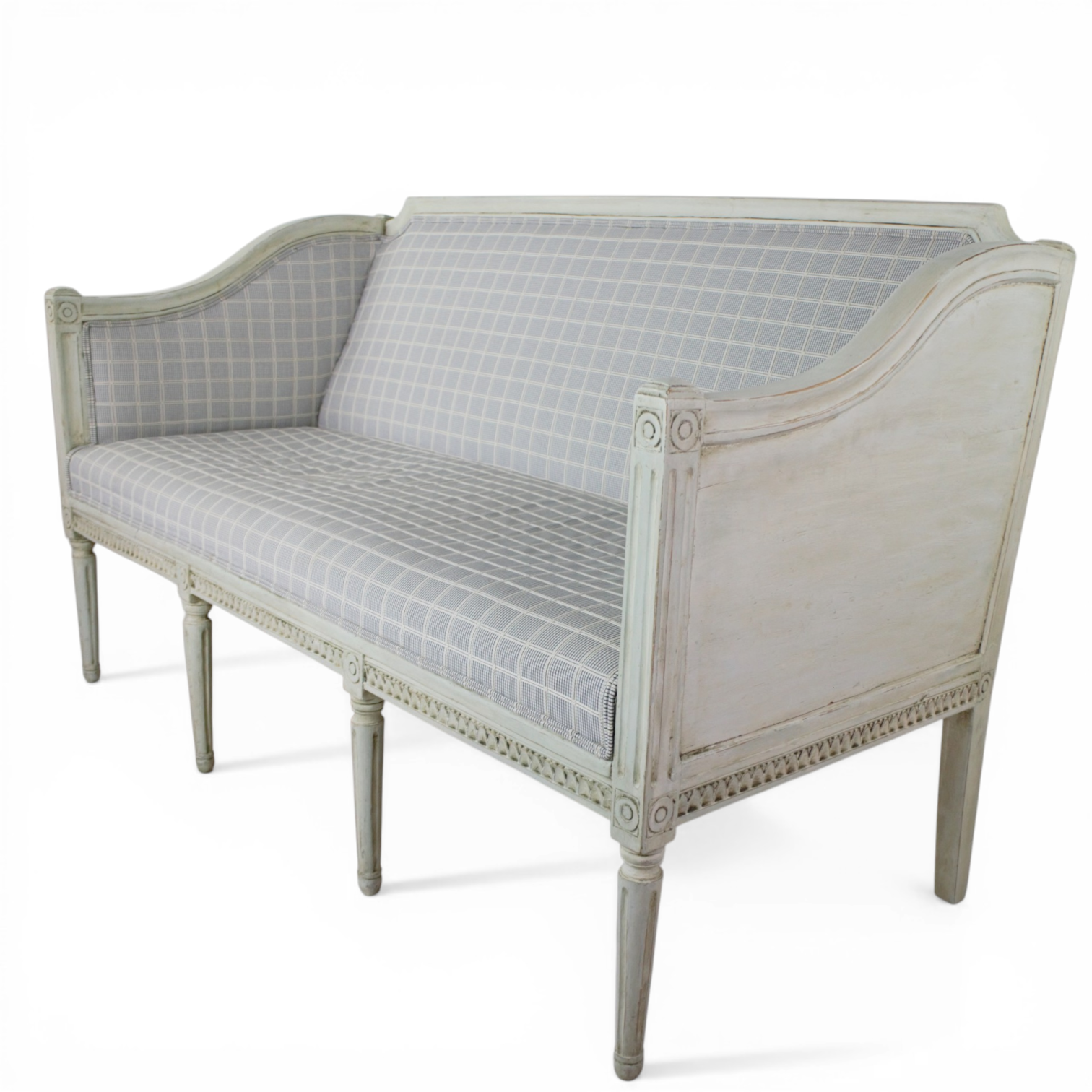 Kleines Schwedensofa um 1850 - restauriert und bezogen