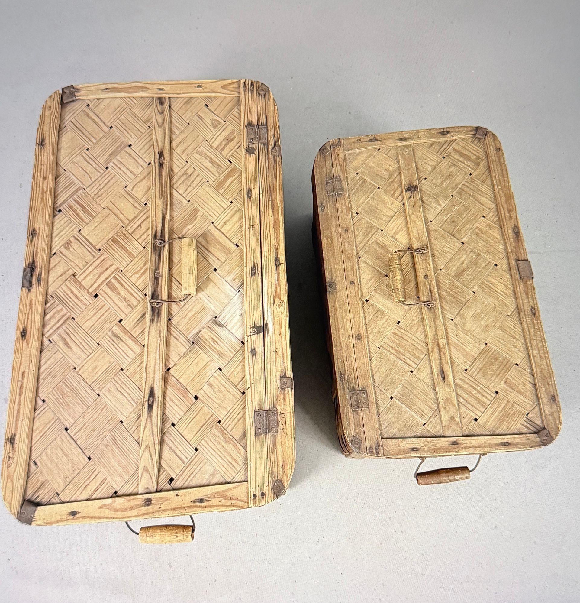 Zwei Spankörbe um 1900