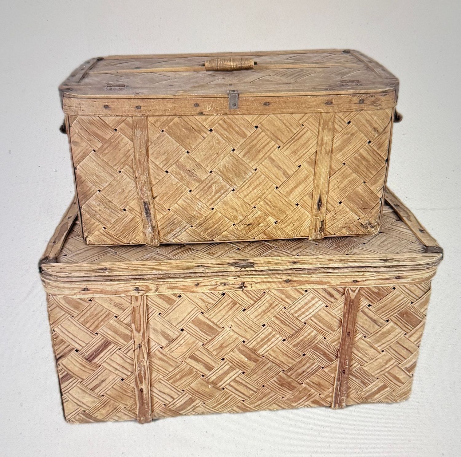 Zwei Spankörbe um 1900 Zwei Spankörbe um 1900