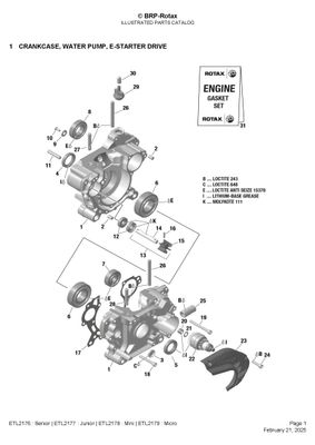 Crankcase/Water Pump/E-Starter Drive