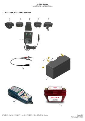 Battery/Battery Charger/Ignition/Wiring