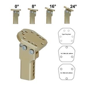 ADJUSTABLE STEERING WHEEL BOSS, Colour: Gold, Length: Long