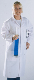 Embroidered Ladies Fitted Lab Coat