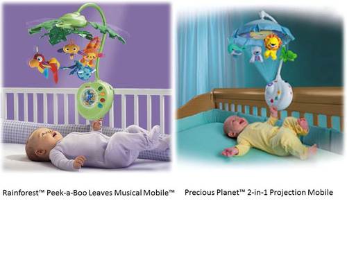 Fisher Price Rainforest™ Peek-a-Boo Leaves Musical Mobile™, Precious  Planet™ 2-in-1 Projection Mobile