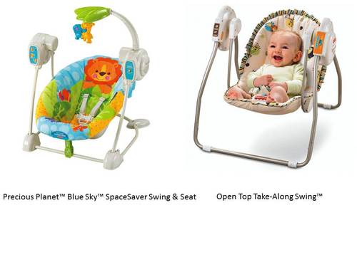 Fisher Price Precious Planet™ Blue Sky™ SpaceSaver Swing & Seat, Open Top  Take-Along Swing™