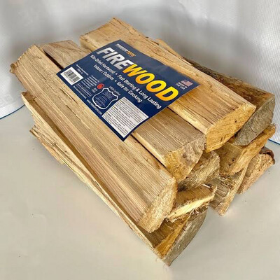 TimberTote Natural Hardwood Mix Fire Log Firewood Bundle for Fireplace &amp; Firepit
