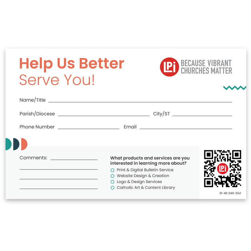 Product Interest Cards (Church)