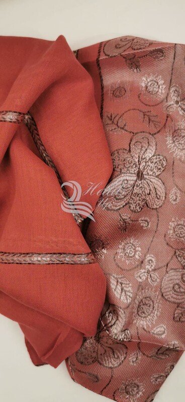 Cotton Self Print - Deep Orange D3