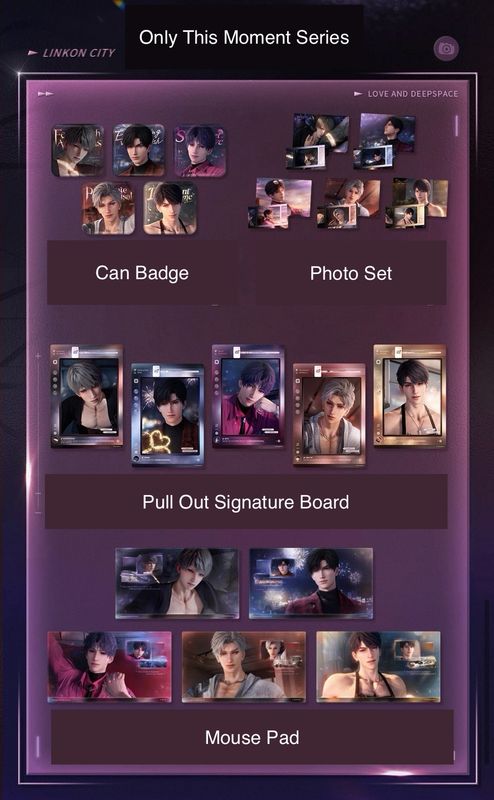 Love and Deepspace September 2026 Official Goods - Only This Moment, Night Party and Scented Sachet Series