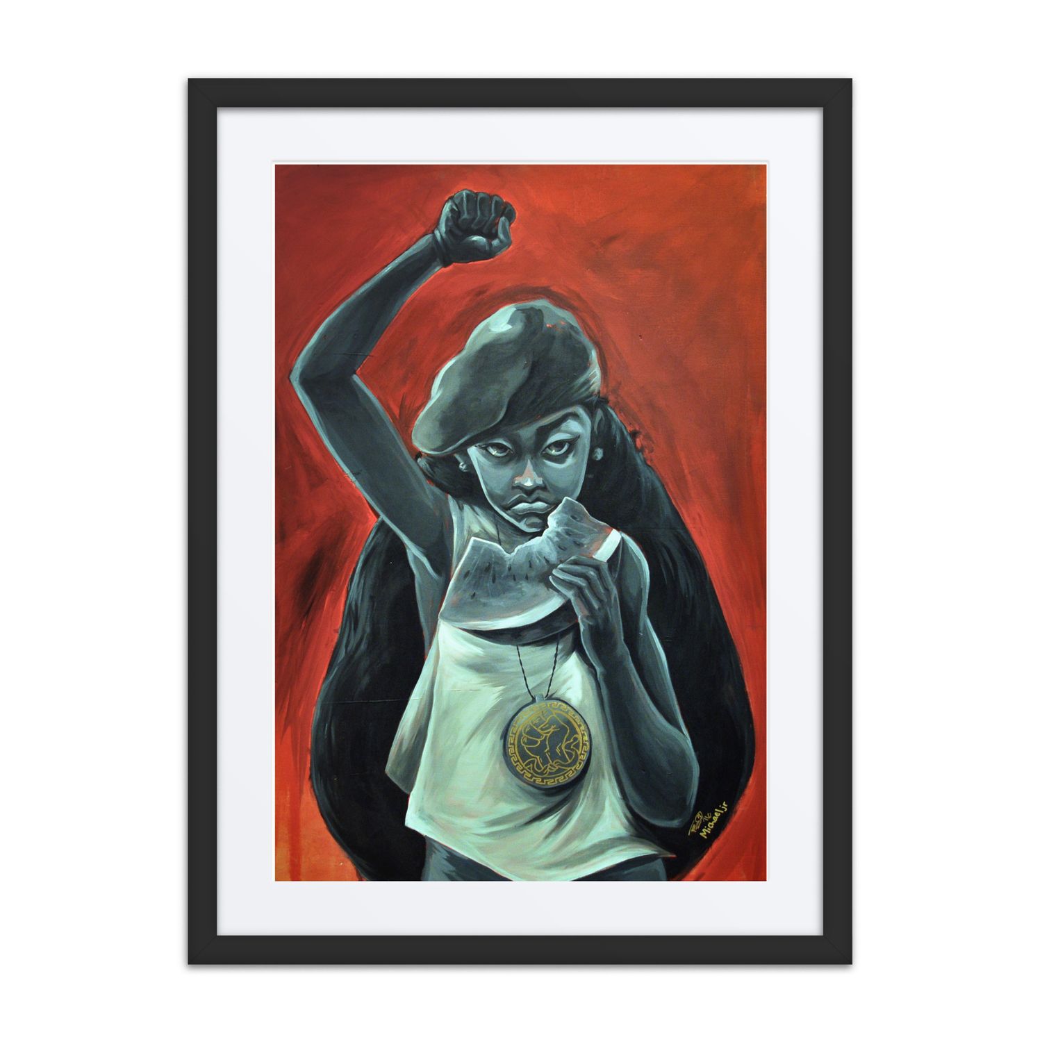 Watermelon Rebel Framed poster