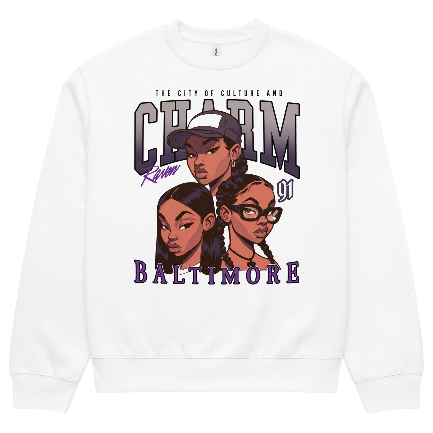 Charm City Trio Crewneck
