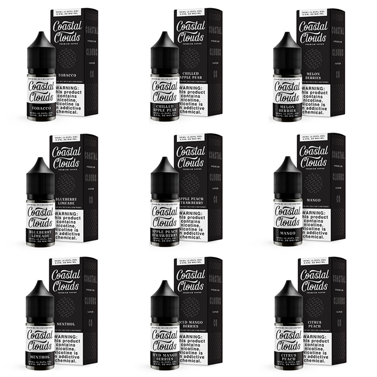 Coastal Clouds Salt Nic Premium E-Liquid 30ml