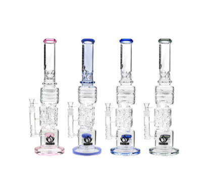 Social LICH KING Triple Ice Catcher Waterpipe (A950) | 21 Inch | Assorted Colors