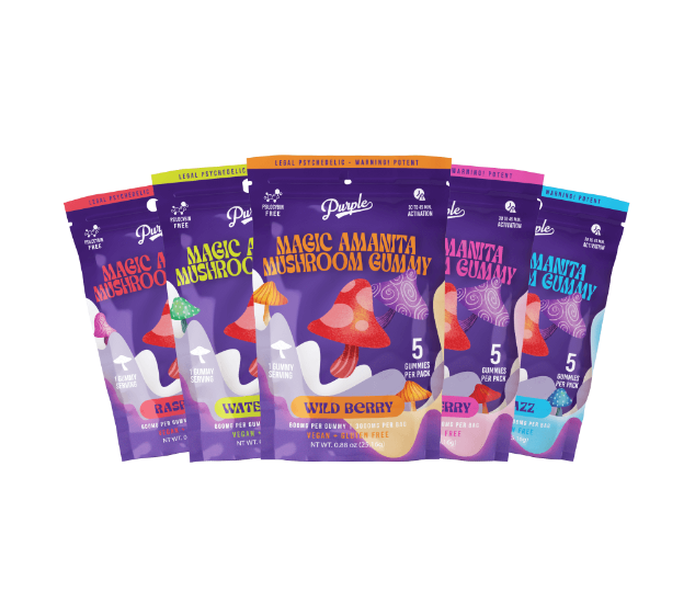 Purple Enhance Microdose Mushroom Gummies | 3000mg — Blue Razz