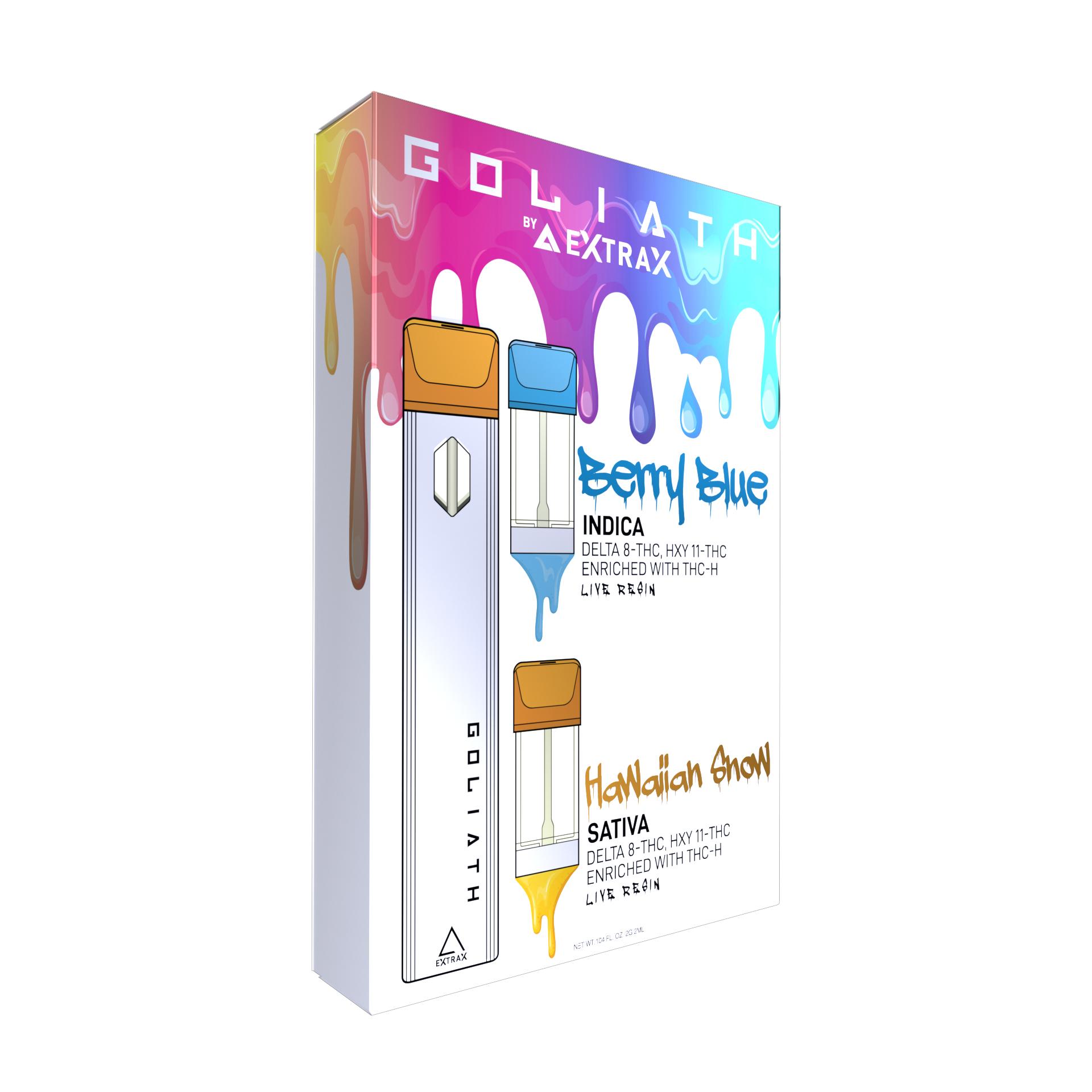 Extrax Goliath Delta-1+HXY 11-THC Enriched with THC-H Live Resin Pod Starter Kit | 2 Pods