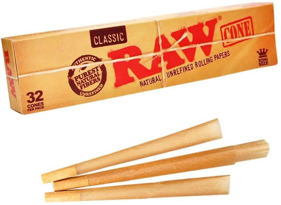 RAW Classic Pre-Rolled Cones | King Size | 3 Cones per Pack