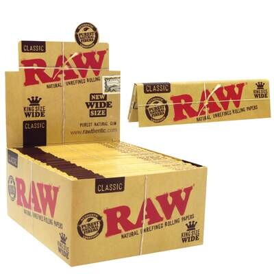 RAW Natural Classic Rolling Papers | King Size Wide