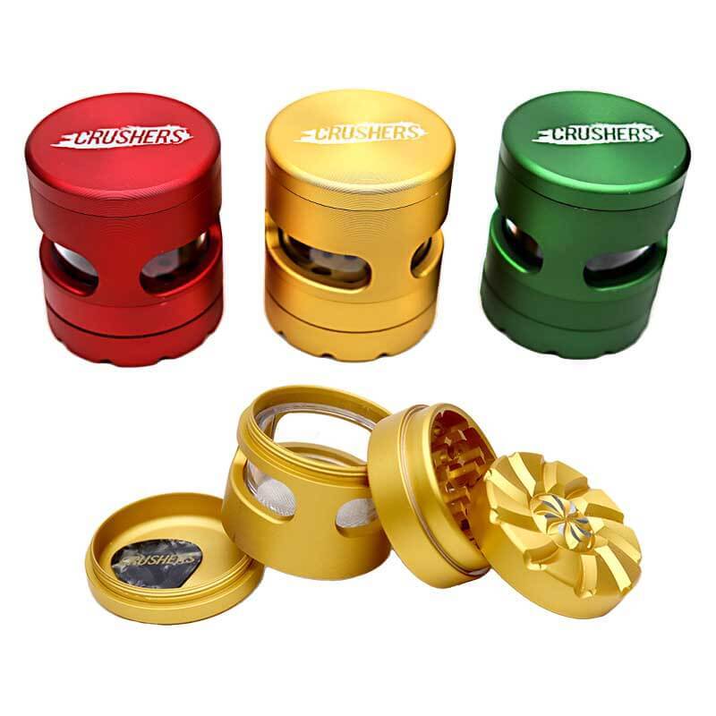 Crushers Fan Window 4 Part Grinder (GR113) | 50mm | Assorted Colors