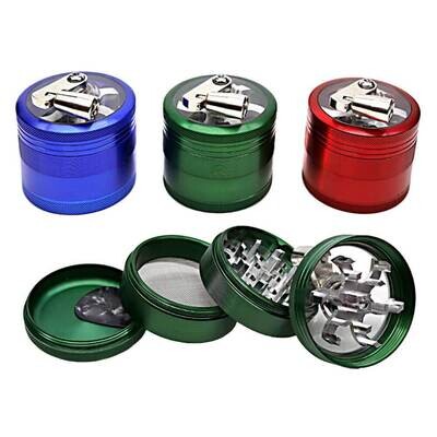 Crushers Classic Clear Top Crank 4 Part Grinder (GR149) | 55mm | Assorted Colors