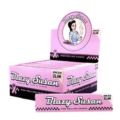 Blazy Susan Pink Slim Rolling Papers | King Size