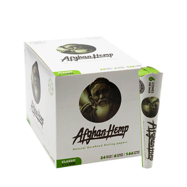 Afghan Hemp 1 1/4 Inch Rolling Papers - Box Of 24 Packs