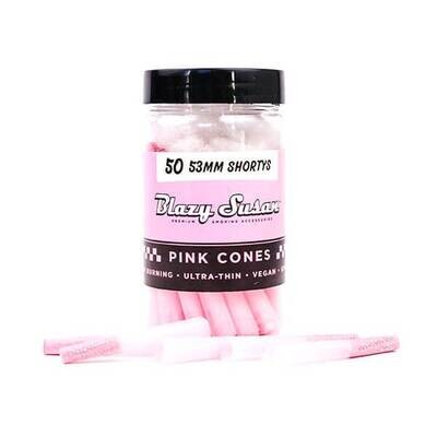 Blazy Susan Pink Shorty Cones | 53mm | 50 Count Jar