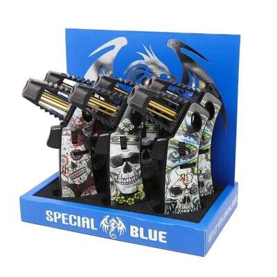 Special Blue AVNGER SKULL Torch Lighters (TD-108M)