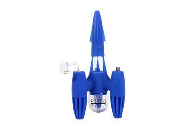 Strio SkyLab 3 In 1 Silicon Glass Dab Rig Nector Collector Waterpipe, Choose a Color: Deep Blue