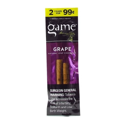 Game Natural Cigars | Grape | 2 Pack
