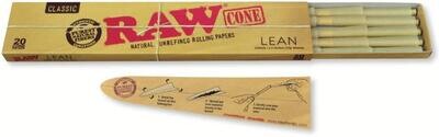 RAW Classic Rolling Cones | Lean | 20 Pack