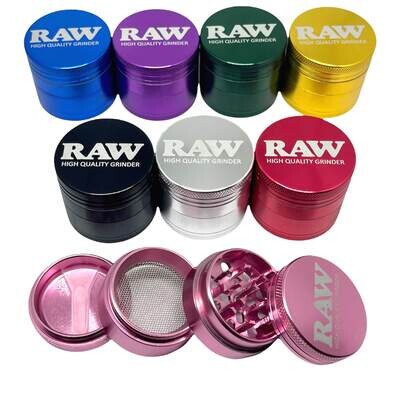 RAW Grinder | 40mm | 3 Part | Assorted Colors