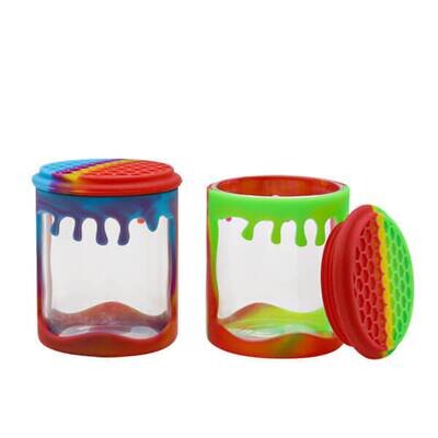 Silicone Glass Airtight Jar | Assorted Colors