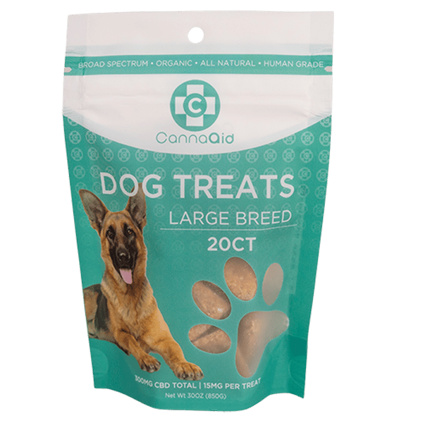 CannaAid CBD Dog Treats | Large Breed | 300mg | 20 Pack