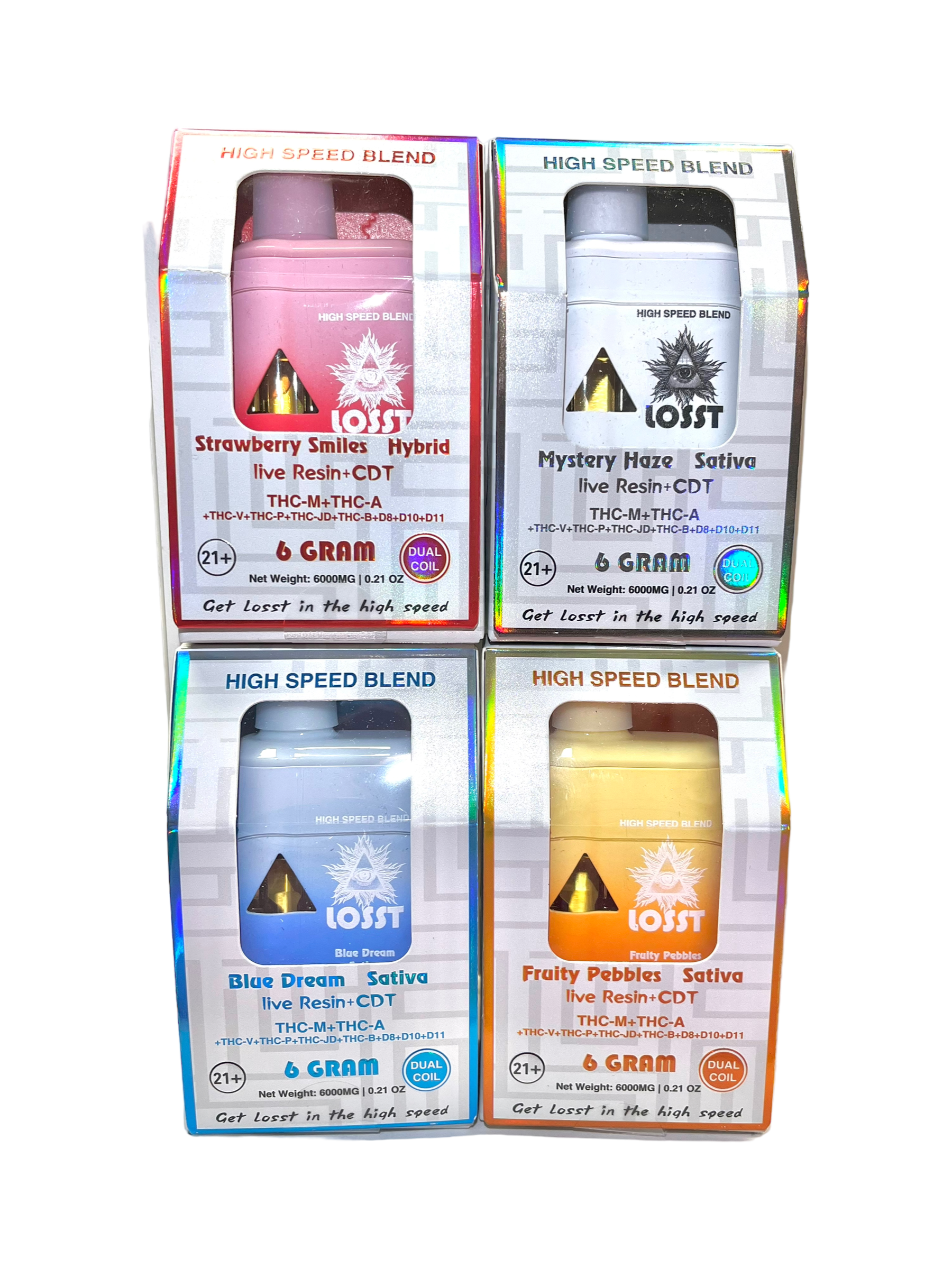 Losst High Speed Blend | Live Resin + CDT + THC-M + THC-A | 6 Gram — LA Wedding Pop (Indica)
