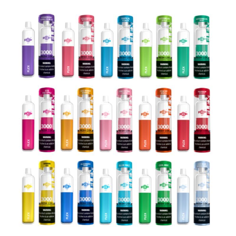 Pop Hit Flex Disposable Vape | TFN Premium Mesh Coil | 3000 Puff 8mL