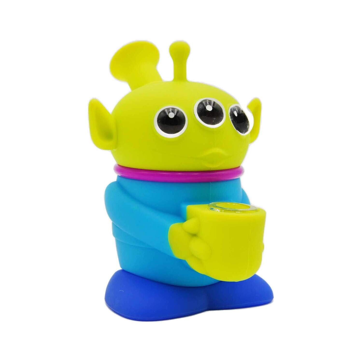 Buzz Lightyear Little Green Men Alien Silicone Waterpipe | 7 inch | Assorted Colors
