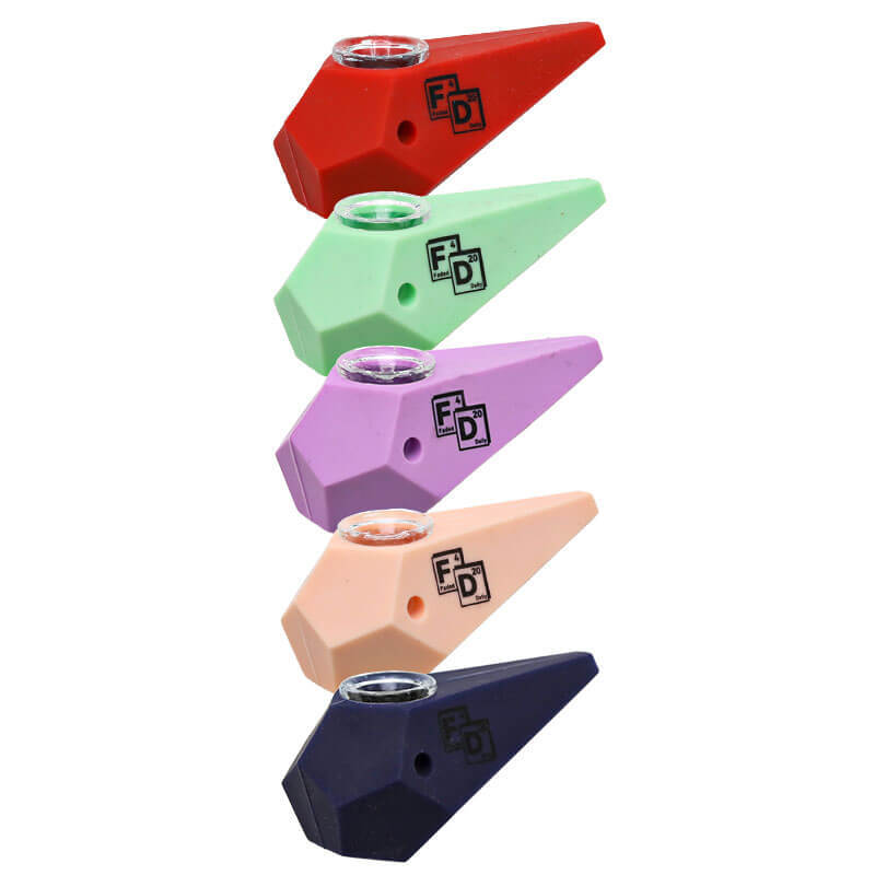 Faded Daily 420 Silicone Diamond Handpipe  | 4 inch | Assorted Colors