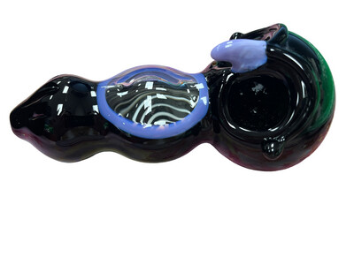 Owl Slyme Reverse Artwork Handpipe | 5 inches | Assorted Colors