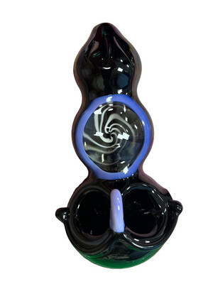 Owl Slyme Reverse Artwork Handpipe | 5 inches | Assorted Colors