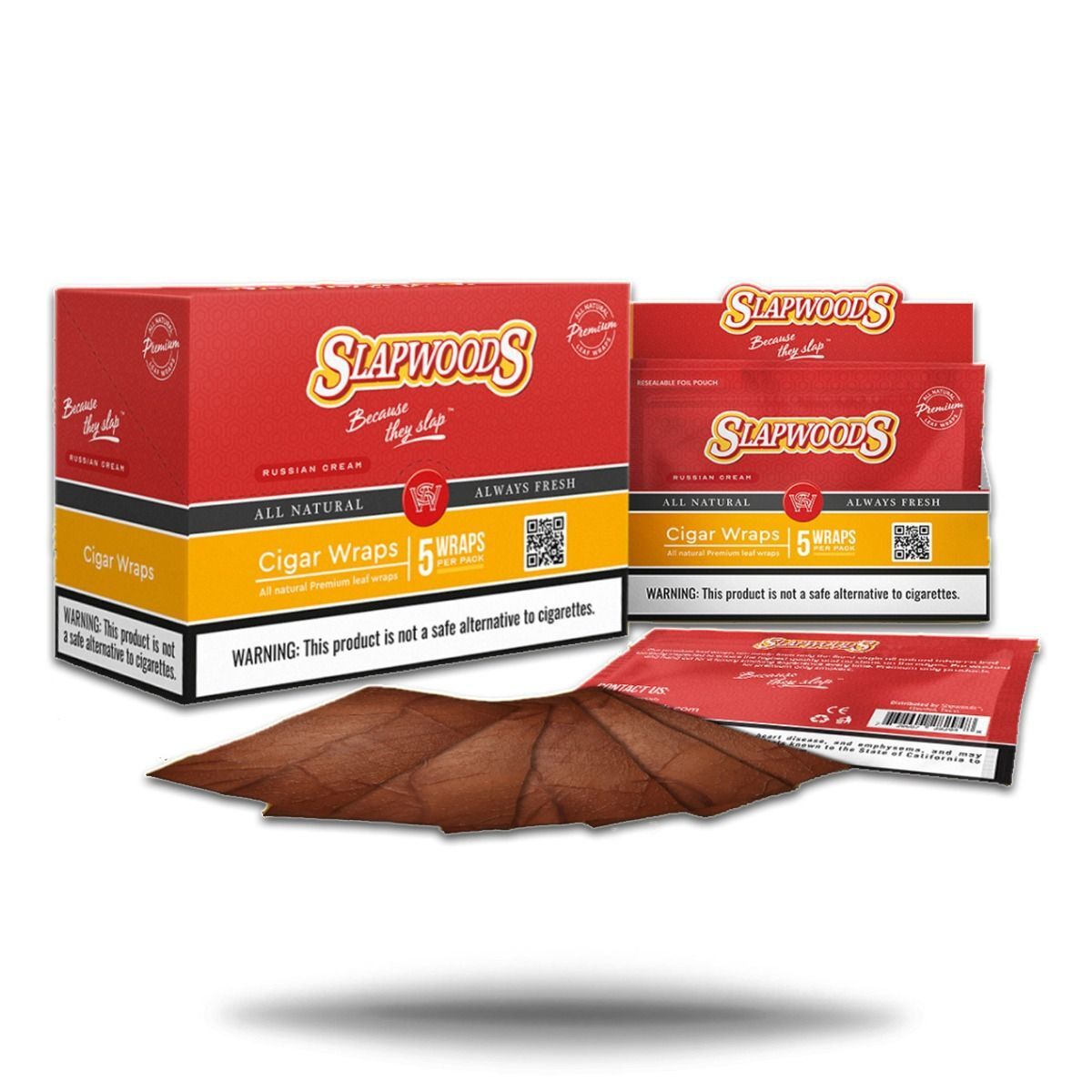 Slapwoods All Natural Cigar Wraps | 5 per Pack — Blood Shot