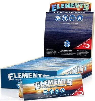 Elements 1 1/4 Size Ultra Thin Rice Papers | 50 Leaves