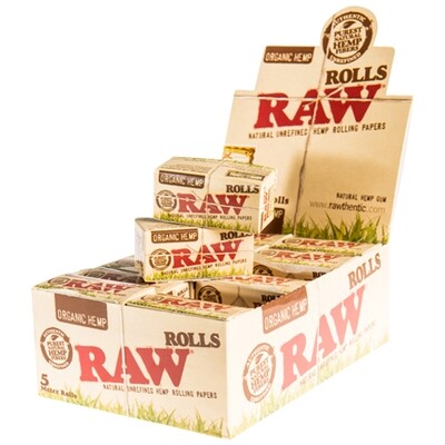 RAW Organic Hemp 5 Meter Rolls King Size Slim