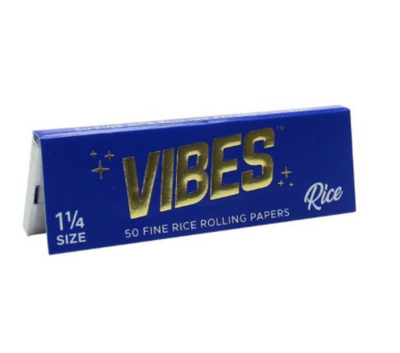 Vibes Fine Rice Rolling Papers | 1 1/4 Size 50 Papers