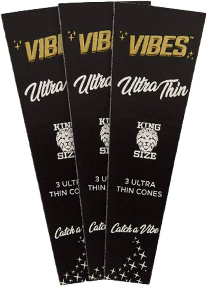 Vibes Ultra Thin Cones | King Size 3 Cones