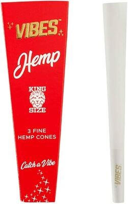 Vibes Fine Hemp Cones | King Size 3 Cones