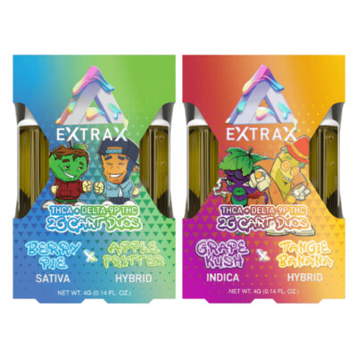Extrax Adios Blend | THCA + Delta 9P THC | 2g Cart Duos