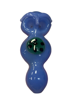 Slyme Color Double Bowl Owl Handpipe | 5 inch
