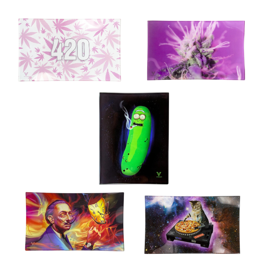 V Syndicate Glass Rolling Tray | Small