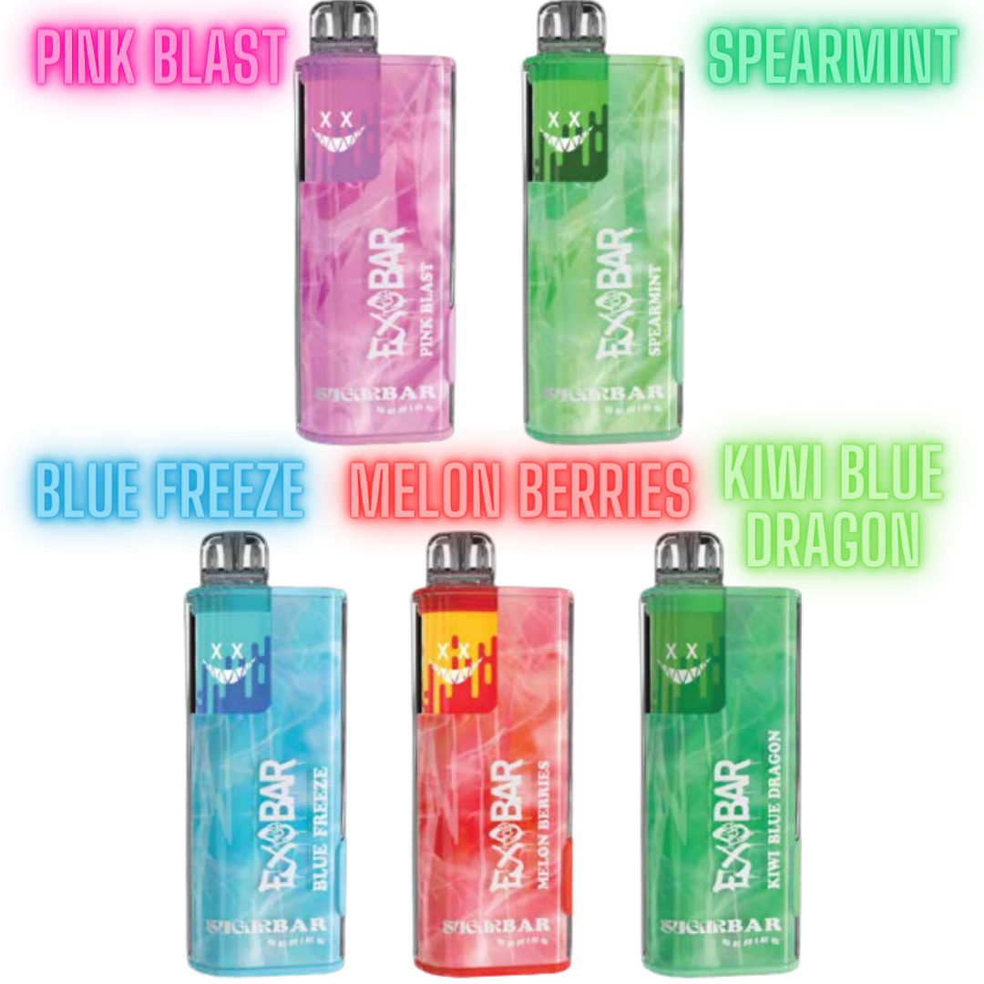 ExoBar SB8000 Nicotine Disposable — Kiwi Blue Dragon