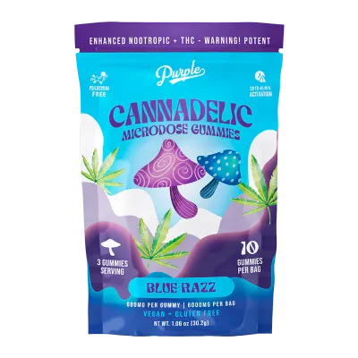 Purple Cannadelic Microdose Gummies | 6000mg